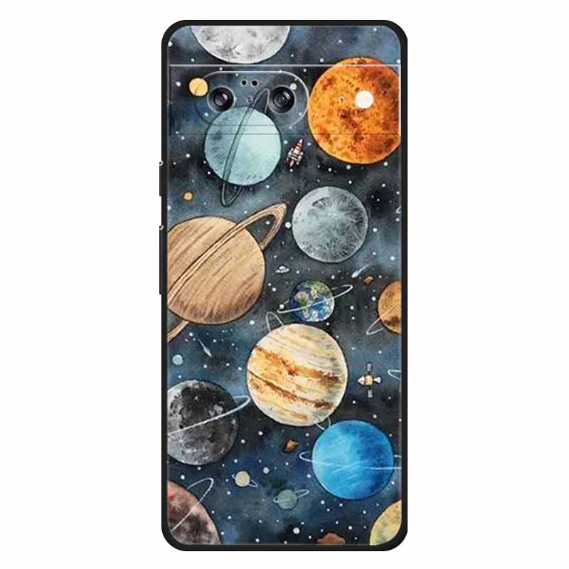 Для Google Pixel 8 / 8pro Чехол Мягкий Силикон Лев Сова Роскошные Задние Крышки Для Google Pixel 8 Pro Чехлы Pixel8 Мультяшные Корпуса