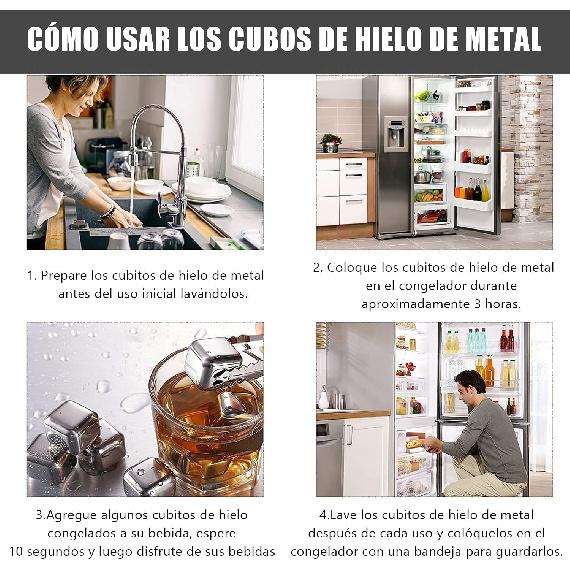 Whiskey Stones Stainless Steel High Cooling Technology Ice Cubes Reusable Wine Drink Freezer Cooler Rock for Birthday Gifts Men 6