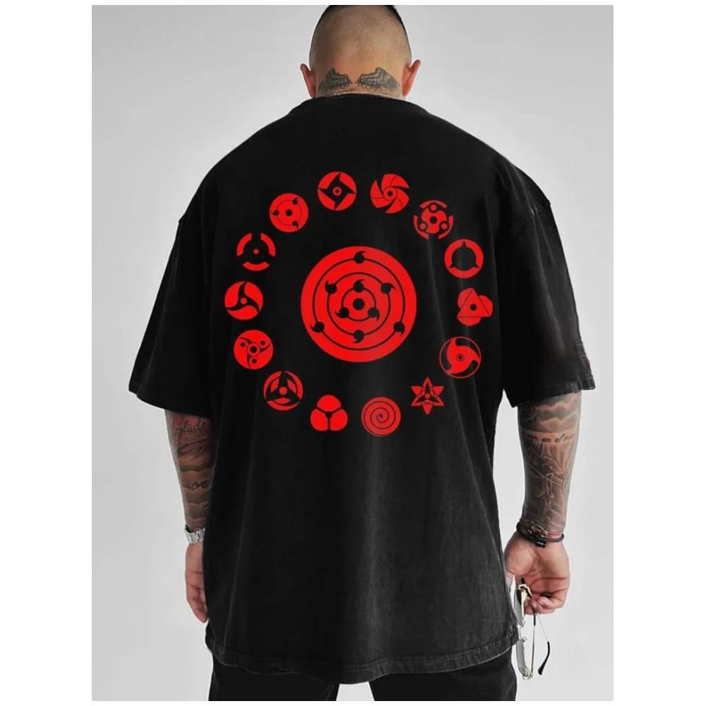 New Men's T-shirt Anime Patterns Tees Summer Simple Casual Street Short Sleeve Clothing Male Fashion Oversize Crew Neck Tops