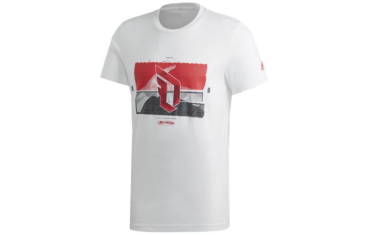 Adidas T Shirts Men's White Crew Neck Moderate Straight Fit GD6598
