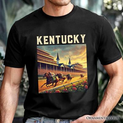 Iconic Kentucky State Horse Racing T-and Kids Tshirt, Churchill Downs Tee and Derby Heritage Souvenir