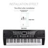 Прозрачные наклейки на клавиши для пианино (88/61/54 Клавиши) с нотной записью и фонетическими символами для начинающих