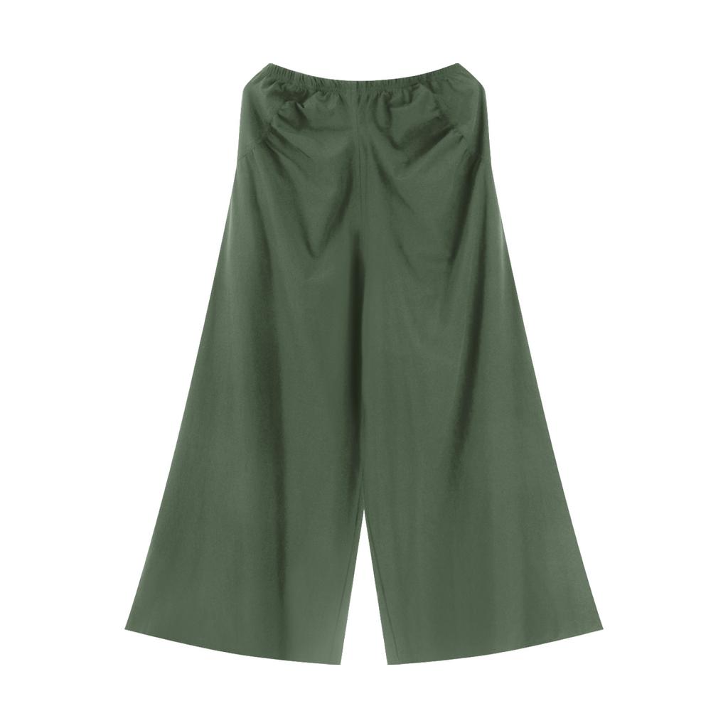 Женские свободные широкие треккинговые брюки шаг за шагом летние широкие повседневные брюки с большими присборенными карманами