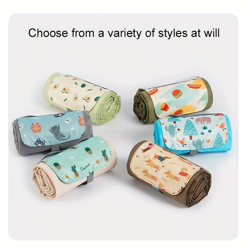 1 шт. Портативный уличный коврик карманного типа, изготовленный из нейлонового материала, с несколькими вариантами узоров на выбор, подходит для пикников, использования на пляже