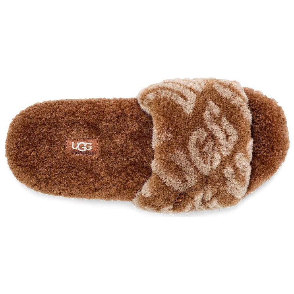 UGG Шлепанцы с логотипом 'Коричневые' Женские 1148770-HWD