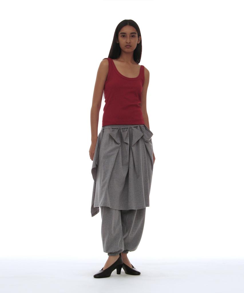 PARTIMENTO WOMEN Pwc Curtain Skirt Layered Harem Pants_Melange
