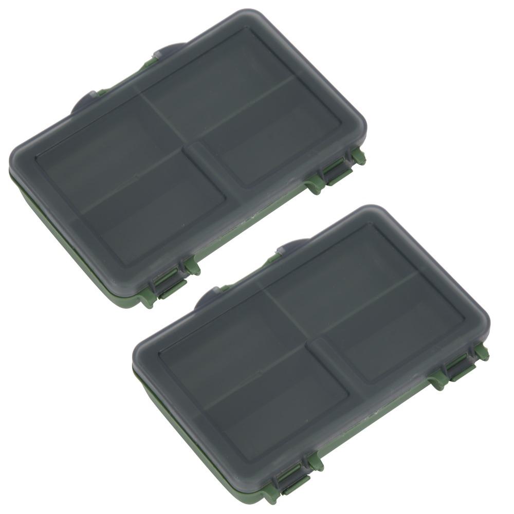 2PCS Mini Fishing Tackle Box PP Fishing Lure Box Durable Tackle Storage Box Carp Fishing