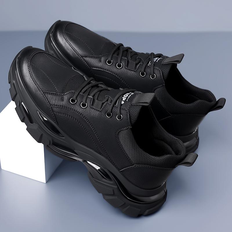 Высококачественная брендовая мужская повседневная обувь из натуральной кожи, оксфордские туфли на толстой подошве, простые белые мужские кроссовки для бега и походов на открытом воздухе