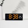 LED Digital Alarm Clock Wall Clock with Timer Date Temperature Display Bed side Clock for Student,Office,Travel Use