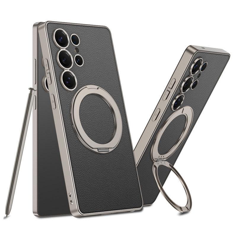 Применимо к чехлу для мобильного телефона Samsung S11ultra S11U однотонная кожаная магнитная защелка 111 вращающаяся подставка мелкое отверстие всесторонний защитный чехол