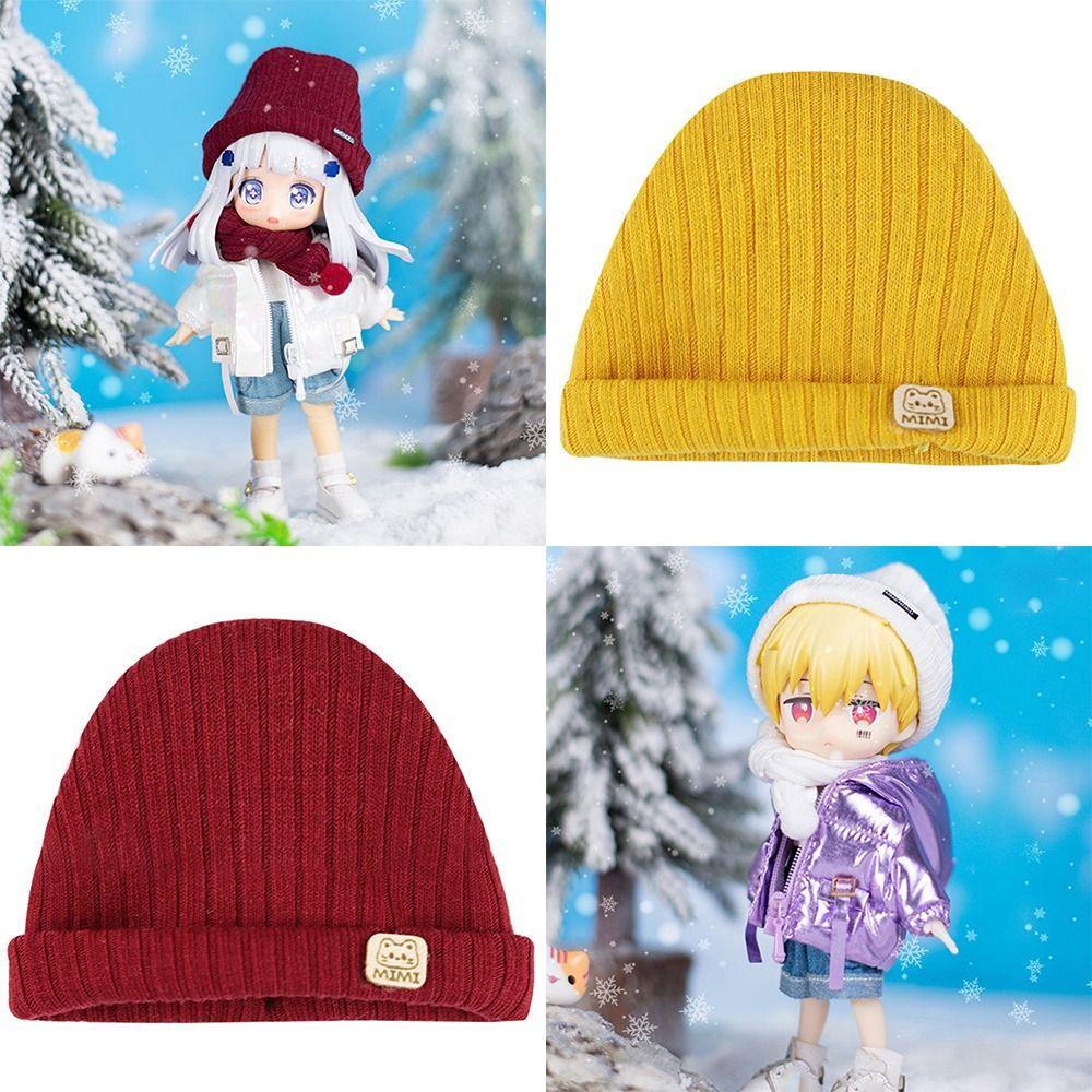 Fashion Cloth For Obitsu11 Dolls 1/12bjd Hat Doll Knitted Hat Animal Ear Caps Cartoon Knitted Hats