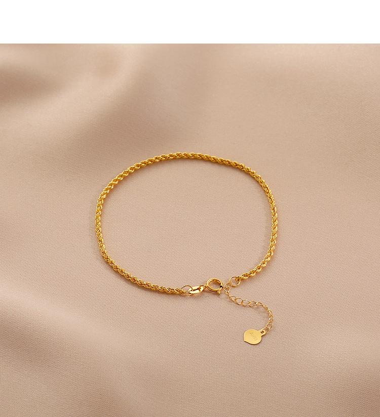 Pure 18k Real Gold Bracelets Women Trendy Au750 Adjustable Heart Pendant Jewelry Solid Gold Bracelet for Women