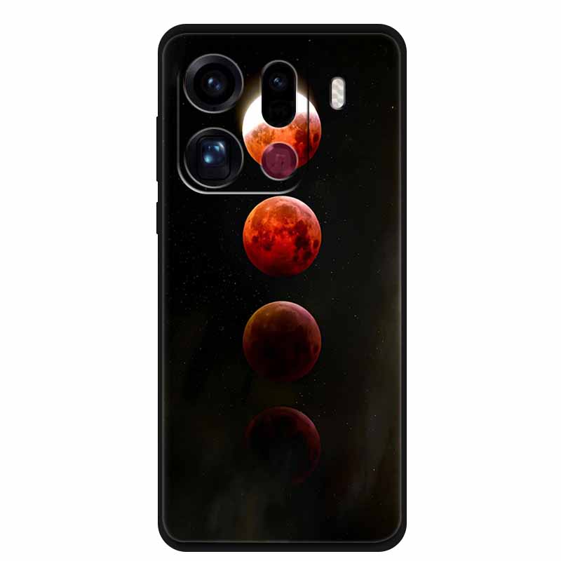 Чехол для телефона OPPO Find X9 Pro 5G Милый Мультяшный Мягкий Силикон Черный Защитный Чехол-Ракушка для OPPO FindX9 Pro 6.78" Задняя Крышка