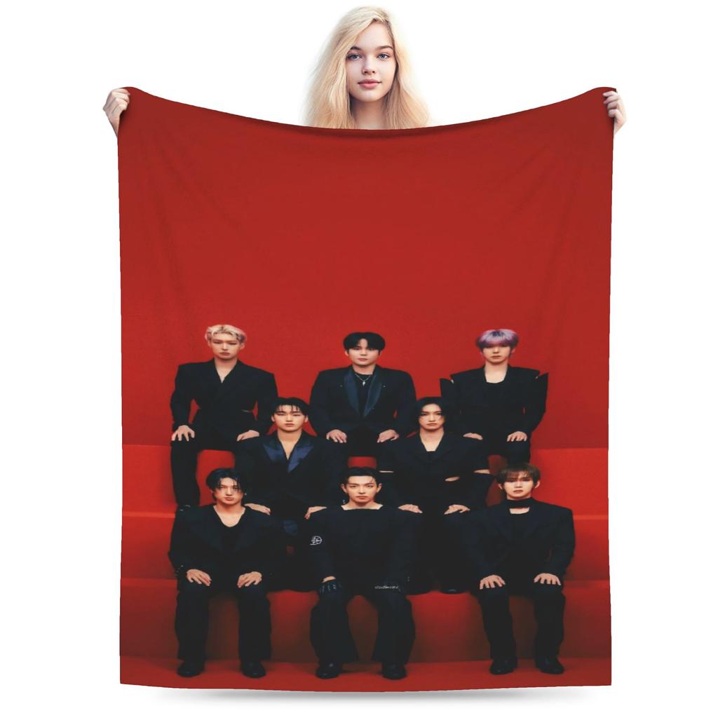 Kpop A-AteezS Blanket Soft Comfortable Plush Bedding Throws For Girls Boys Outdoor Flannel Bedspread Bed Cover