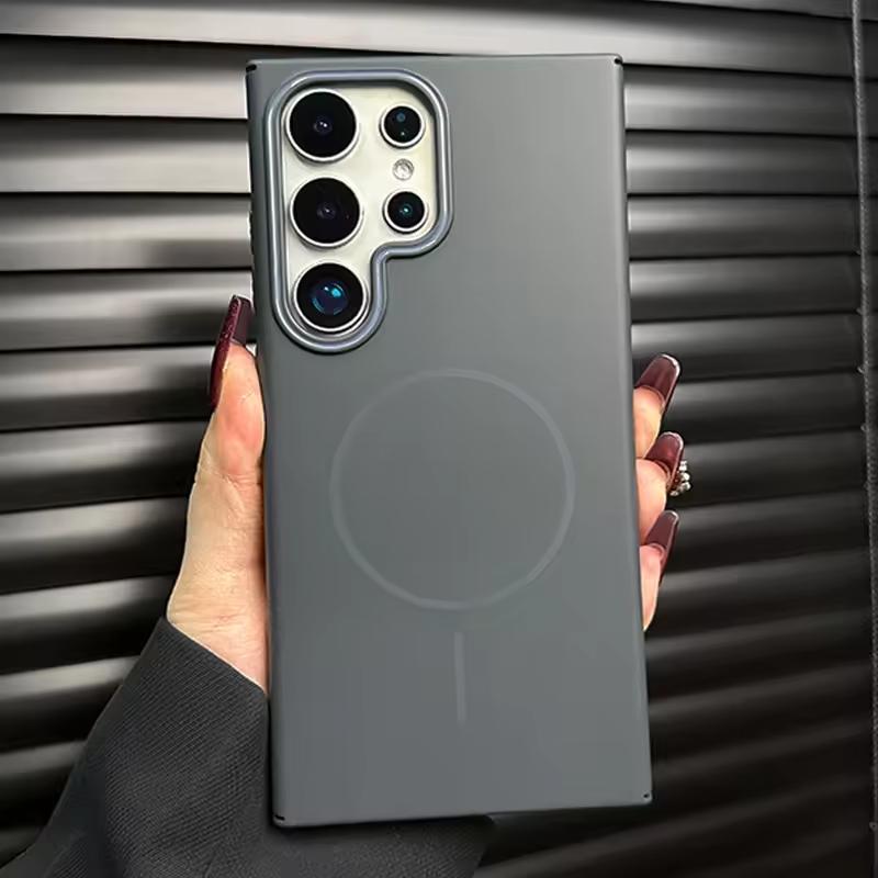 Для Magsafe Magnetic Wireless Charge Matte Case для Samsung Galaxy S25 Plus S24 S23 S22 S21 Note 20 Ultra Противоударный Жесткий Чехол