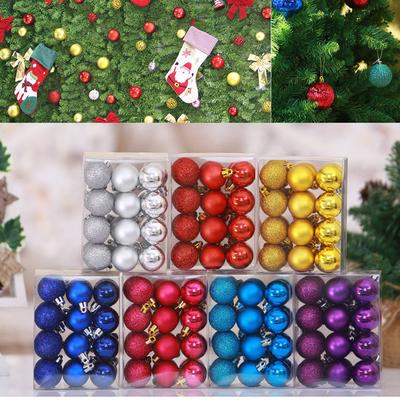 24Pcs Рождественский шар безделушки Партия Елочные украшения Висячие украшения Декор