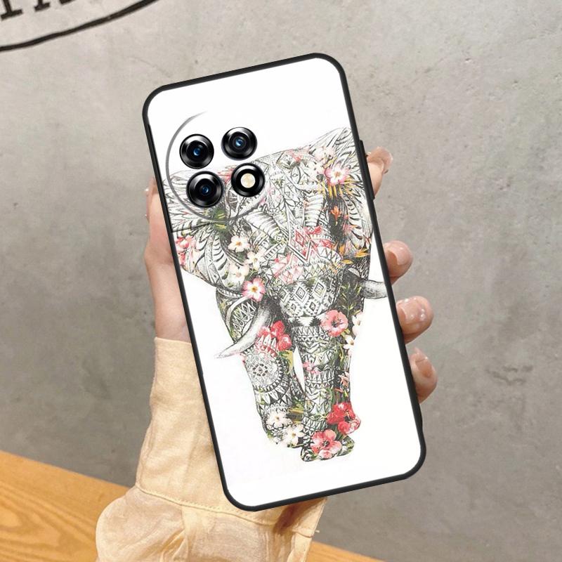 Elephant Mandala Aztec Case For OnePlus 15 15R 13R 13 13T 12 12R 11 10 9 Pro 10T Nord 5 CE 4 2 3 Lite N20 N30 Cover