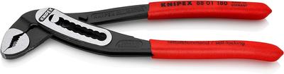 Клещи для водопроводных труб KNIPEX Alligator с рукояткой из мягкого пластика 180 мм [Блистер] 8801-180SB