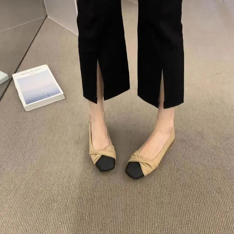 Shoes For Women With Bow Low Heel Elegant Non Slip Woman Pumps Luxury Women's Comfortable Lastest Hot Trendy Offer On Sale