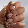 Short Nude Black Edge Nail Piece Nail Art Sequins Nail Art Piece Fake Nail Nail Nail Sticker Nail Piece