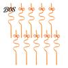 Ultra-long Curved Straws 10PCS PET Straws, Reusable Creative Shapes Fun Plastic for Kids Adults Party Games Smoothies Juice Drinks Drinking