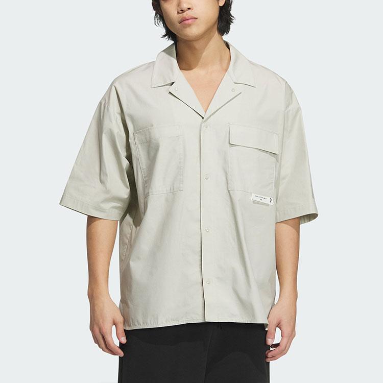 Adidas Рубашка с коротким рукавом с графическим рисунком и мужскими топами с аниме-принтом светло-серая JN4513