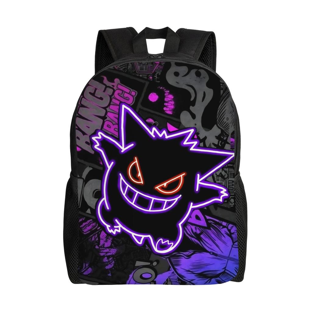 Модный Рюкзак Pokemon Хэллоуин Генгар Рюкзак День Рюкзак Journey Застежка-молния Рюкзак