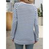 Autumn and Winter Women's Striped Color Collision Round Neck Long Sleeve Loose Top