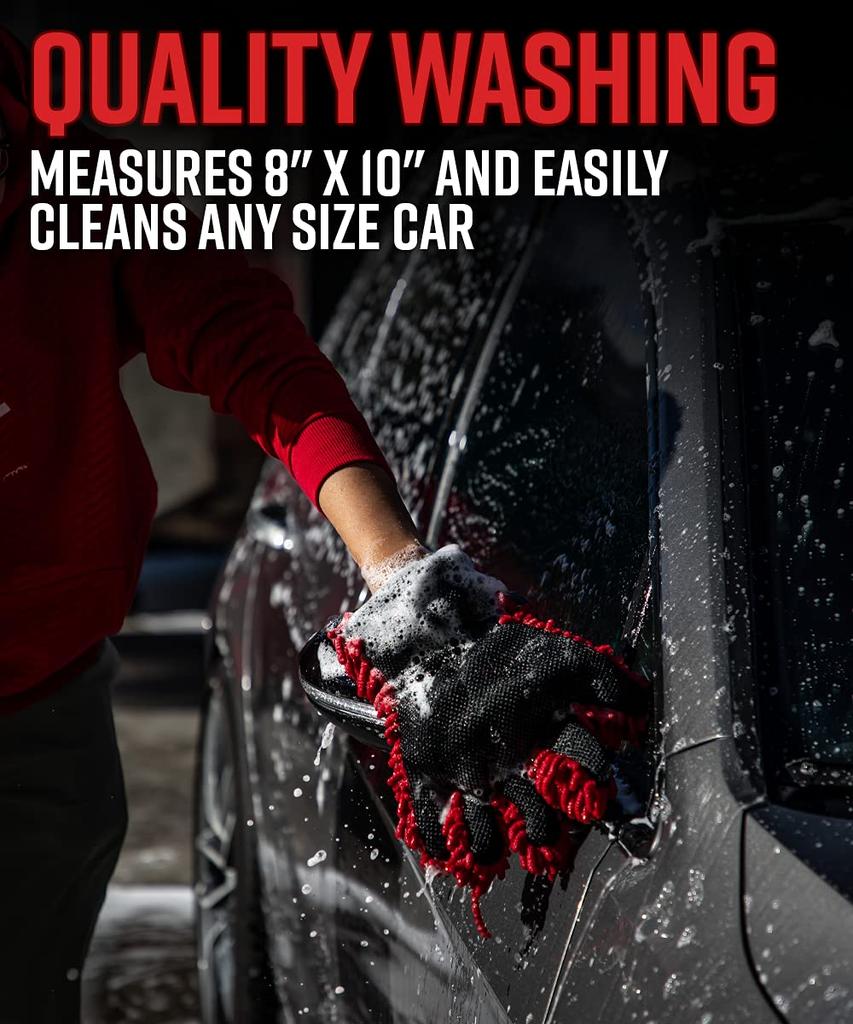 Полировки Микрофибра Двойная Варежка для Мытья Мягкая Микрофибра Шениль для Безопасной Чистки Скрабирующая Поверхность Удаляет и Другие Трудноудаляемые Наслоения Adam's -