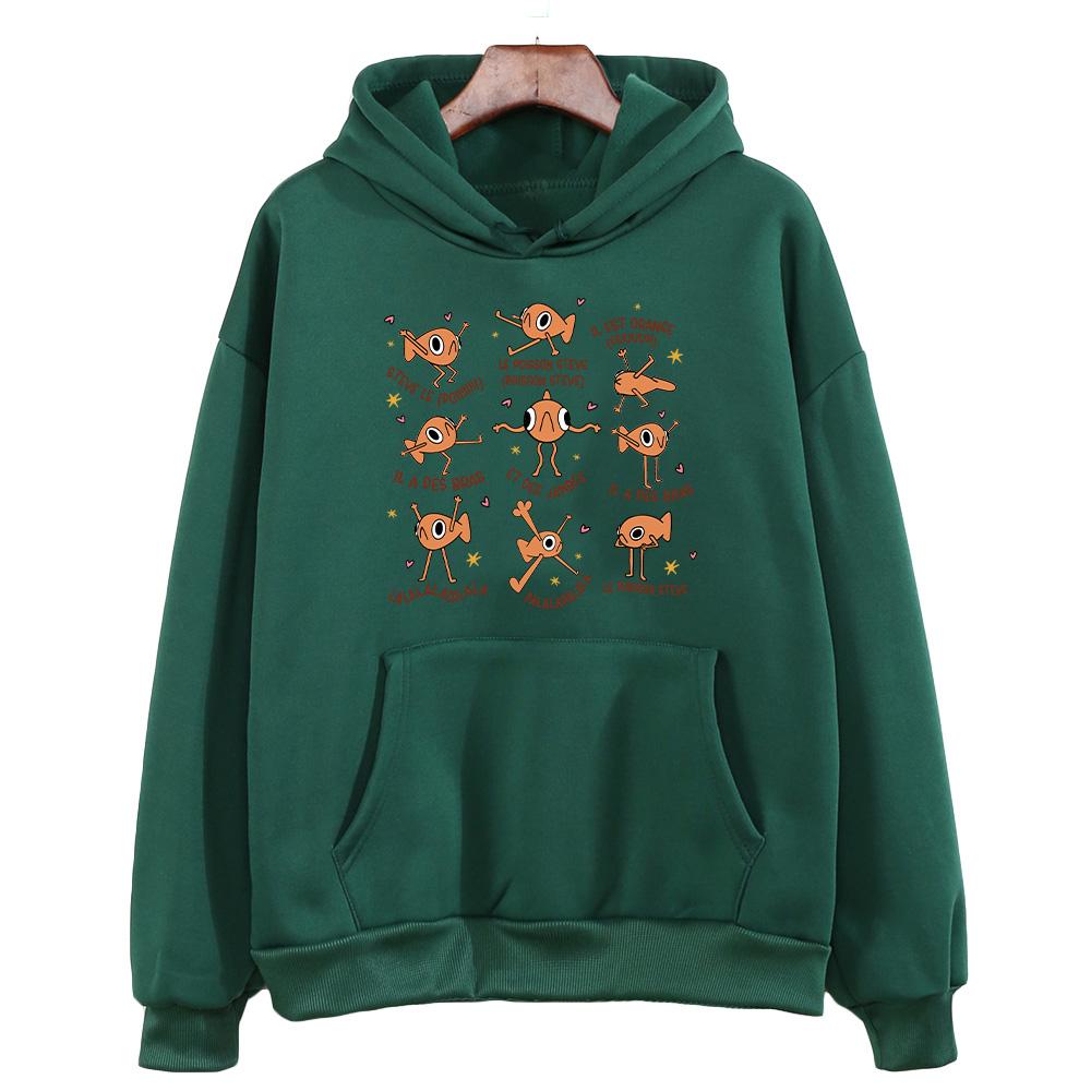 Стив Рыба Забавный Рыбный Мем Худи Мода Харадзюку Юмор Графические Свитшоты Мужские Женские Оверсайз Повседневный Креативный Пуловер