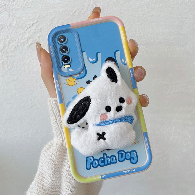 KEYSION Милый 3D мультяшный плюшевый чехол для VIVO Y20 Y20sG Y20i со шнурком Мягкий силиконовый противоударный чехол для телефона VIVO Y12S