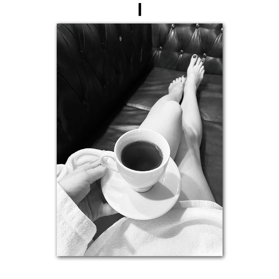 Парижское полотенце колесо обозрения кафе модная девушка настенная живопись холст черно-белая гостиная плакат печать домашний декор настенная картина