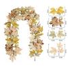 Multicolor Simulation Mapple Leaves Rattans Autumn Fall Leaves Vine  Party Supplies