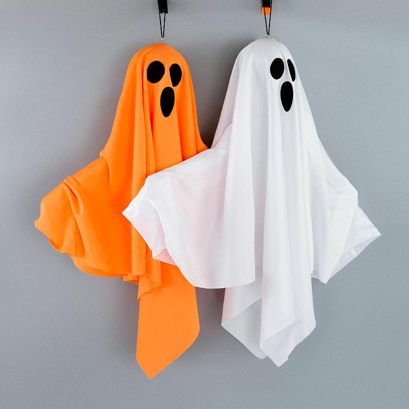 Halloween Party LED Glow Ghost Home Indoor Outdoor Decoration Supplies Haunted House Bar Hanging Horror Props with Lights