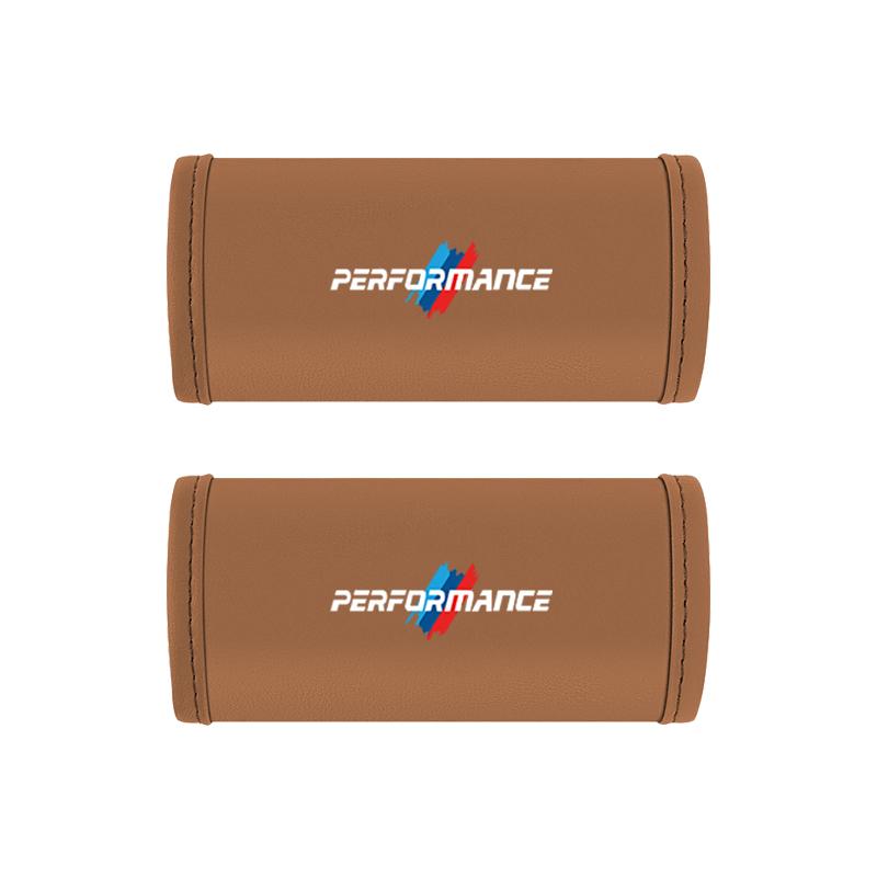 DJSA5 2Pc Car Anti Slip Pull Glove Car Leather Handle Protector Cover sticker For BMW F20 E60 E34 G30 E48 F30 X3 Performance M F40 E90