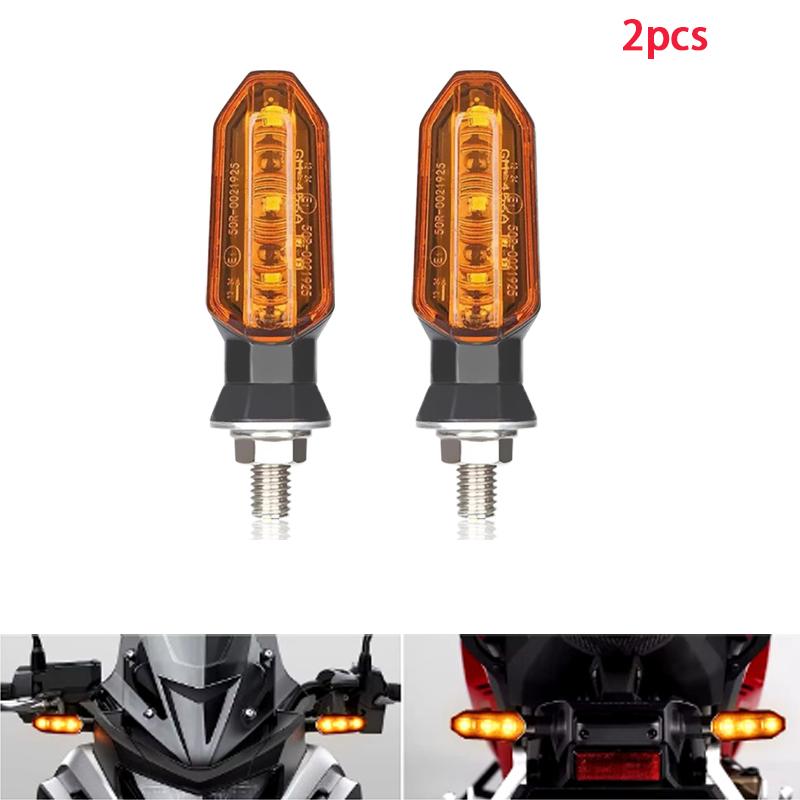 Светодиодные поворотники для мотоцикла 8 мм Мини мигающий свет для Honda CBR500R CBR650F CB500X CRF250L MSX125 12 В Мотоциклетный указатель