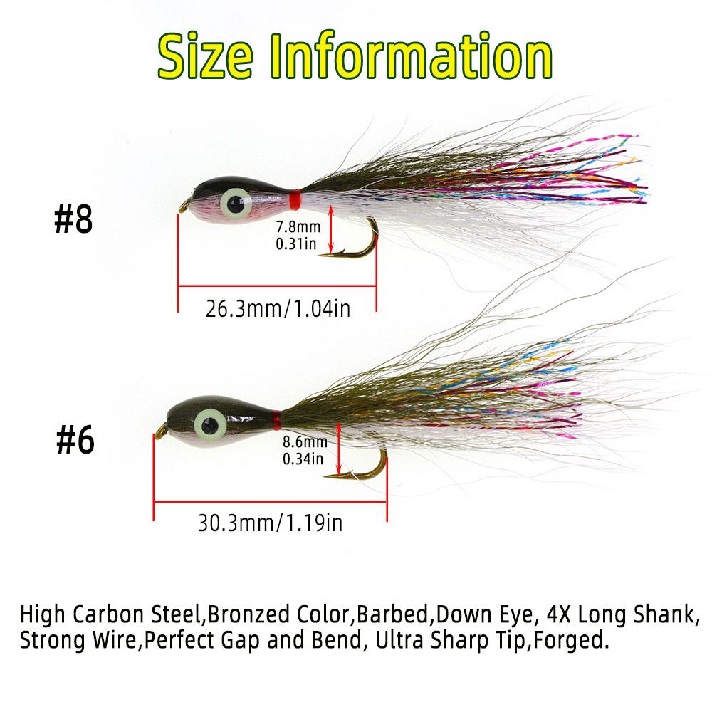 2 шт. приманка для ловли рыбы Thunder Creek Minnow Fly, светящиеся стримеры Bucktail 3D, рыбий глаз, мелкая рыбка, смолт, морская форель, окунь, щука, приманка для ловли рыбы