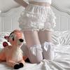 Slim Black Silk Sweet Cute Sexy Knee Socks High Thigh Socks Lolita Bow Jk Stockings Women