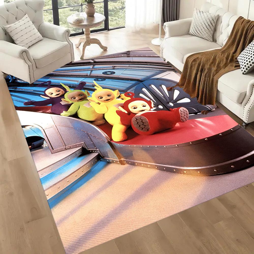 Teletubbies Friends Sun Square rugs are a great choice for living rooms, bedrooms, home décor, and as gifts.