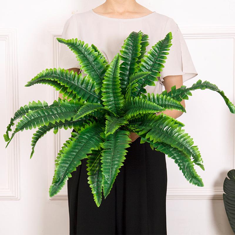 Large Artificial Greenery: Persian Grass, Fake Ferns, Decorative Green Leaves for Weddings and Home Decor