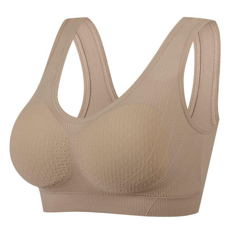 Удобный бюстгальтер-труба со сборками для женщин среднего и пожилого возраста - без стального кольца, дышащий, с боковой поддержкой, бюстгальтер-жилетка для сна