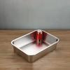 Cat Litter Box Easy To Clean Stainless Steel Pet Toilet Large Space Low Entry Pet