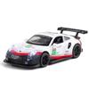 Porsche 911 GT3 RSR Match Version Моделирование Литые игрушечные машинки Звуки и свет Инерционный автомобиль 1:32 Сплавная Модель Суперкара