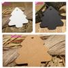 100PCS Kids Party Wedding Christmas Tree Shape DIY Kraft Paper Gift Tag