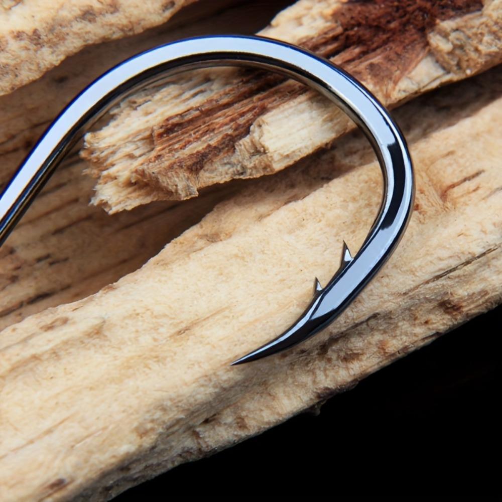 50 шт. Прочные двойные крючки для рыбалки с утяжеленной петлей и кольцом - для морской/пресноводной рыбалки, щуки, форели, окуня, лосося