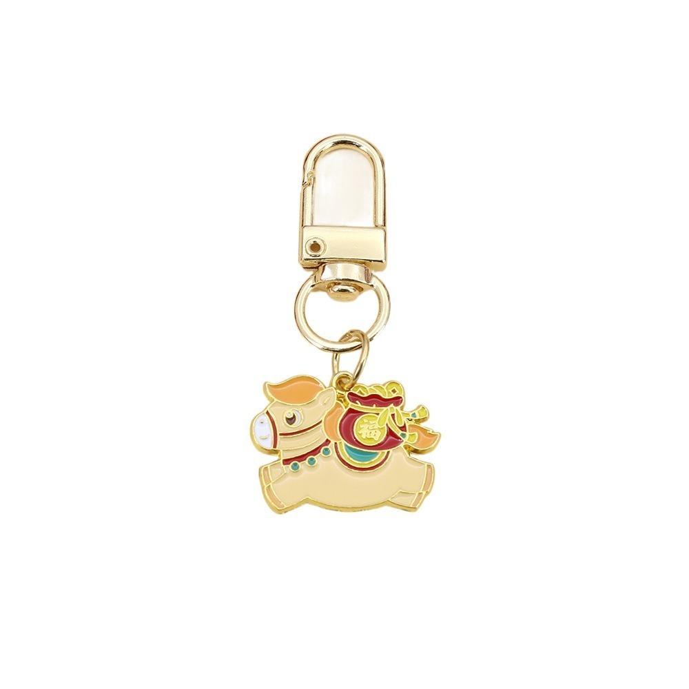 Cartoon Style Zodiac Pony Pendant Bag Hanging Charms Year Horse Lucky Mascot  Accessory