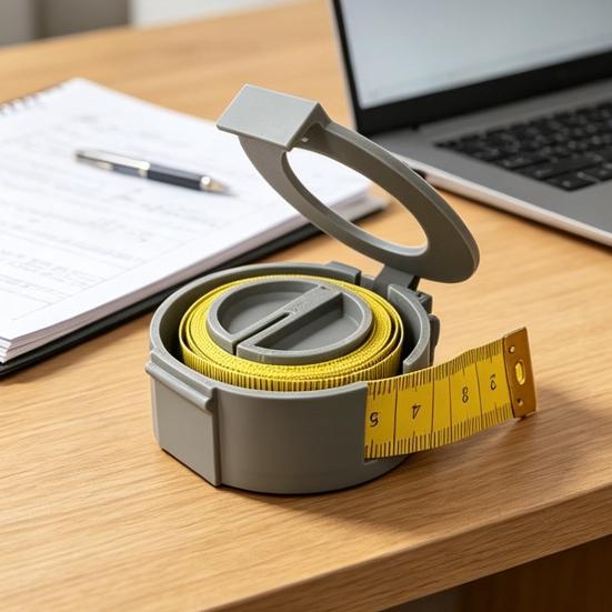 Sewing Tape Storage Box Portable Compact Flip-Top Dust Protection Box Durable Flexible Tape Measures Handy