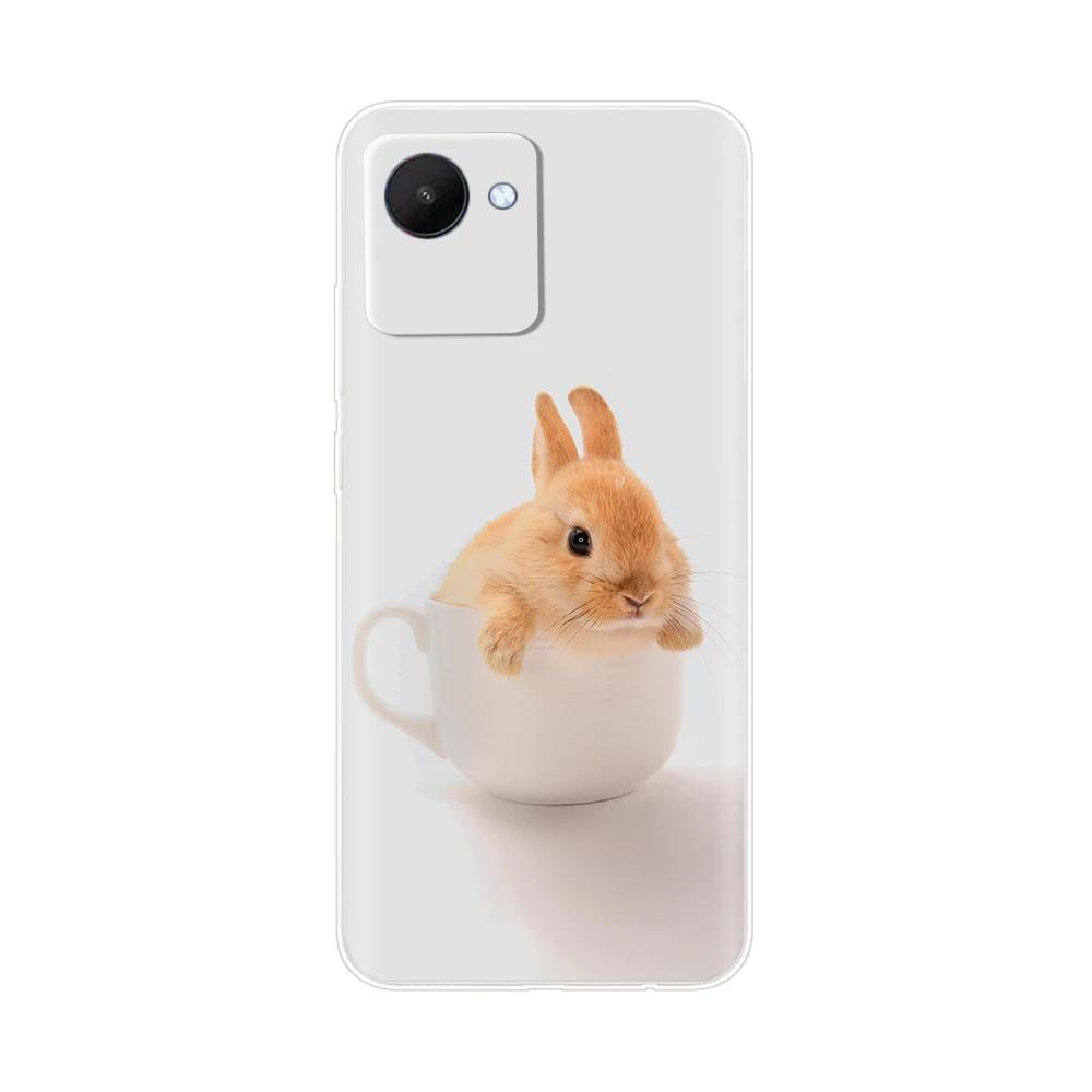 Чехол для Realme C30 из ТПУ-силикона, противоударный, с рисунком цветок-сердце, чехол-бампер для Oppo Realme C30S, Fundas RealmeC30, печать, мягкий бампер