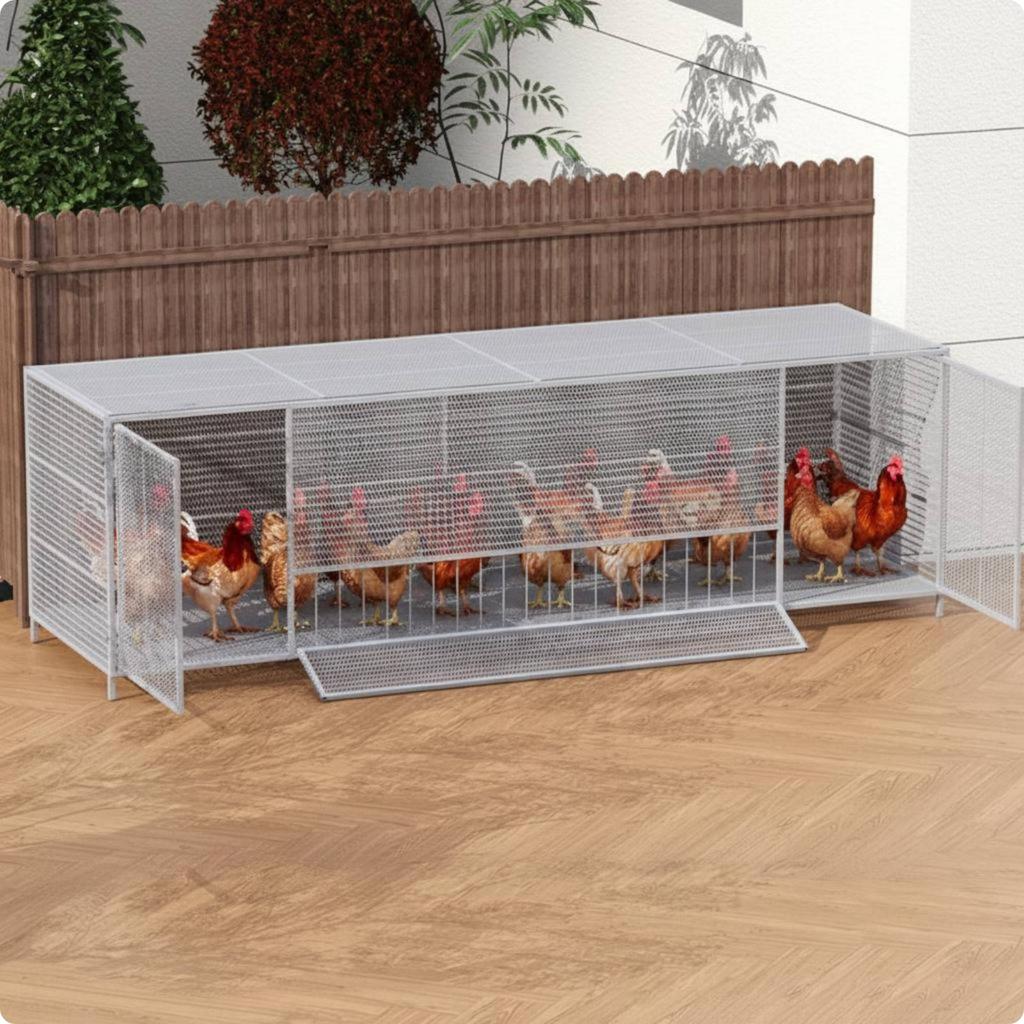 Mesh Chicken Pen Feeding Door Chicken Pen
