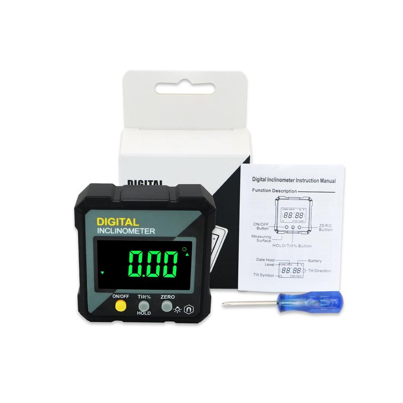 SHANHR New Angle Protractor 360 Degree Mini Electronic Digital Protractor Inclinometer Angle Finder Gauge Measurement Box